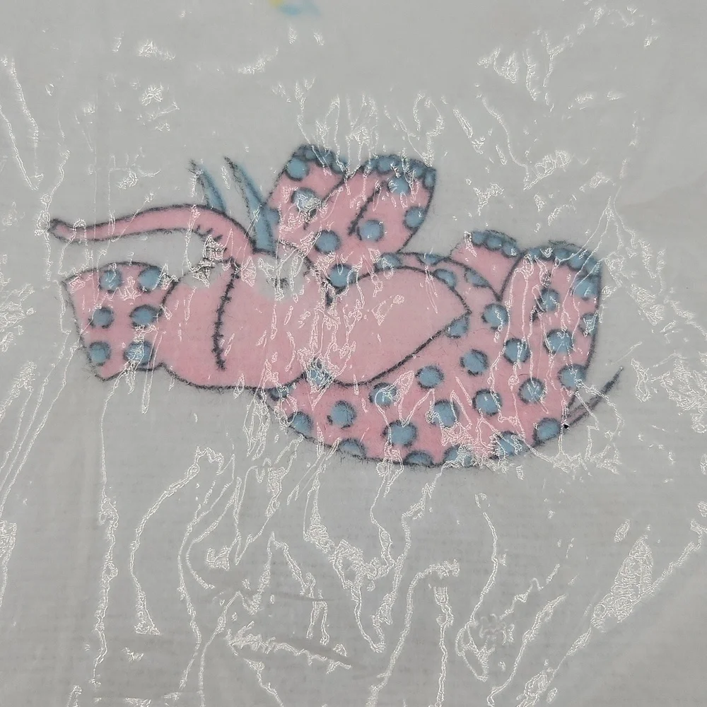 Vintage Rockabye Baby Receiving Blankets 26 X 34